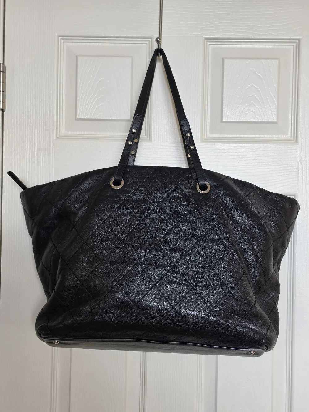 Chanel Black Quilted Leather Extra Large Tote Bag